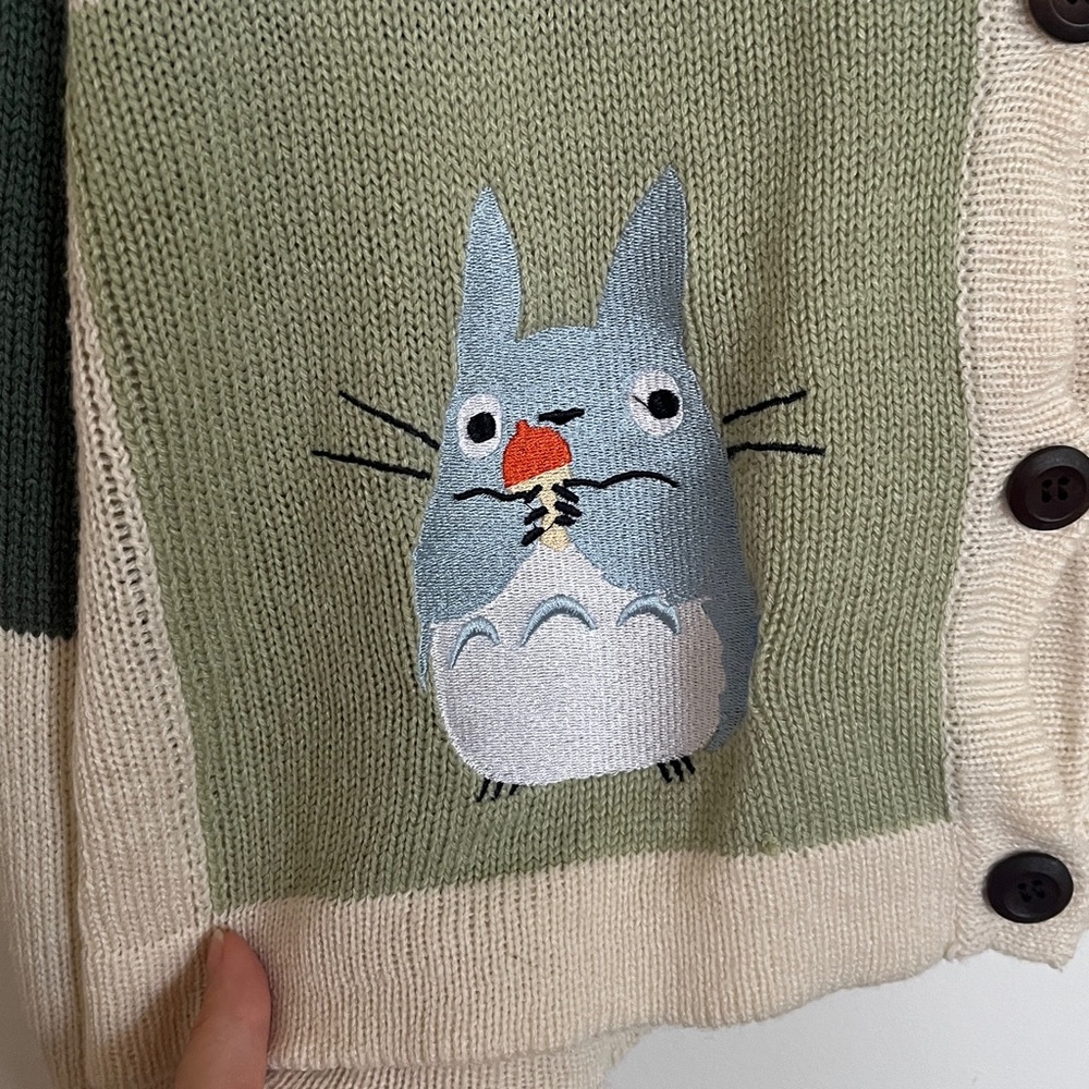 Totoro patchwork sweater cardigan Studio Ghibli - Picture 3 of 8